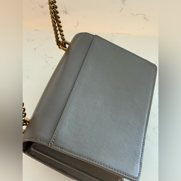 KURT GEIGER SHOREDITCH Taupe Green Crossbody Shoulder Bag Gold Chain Medium - Picture 3 of 7